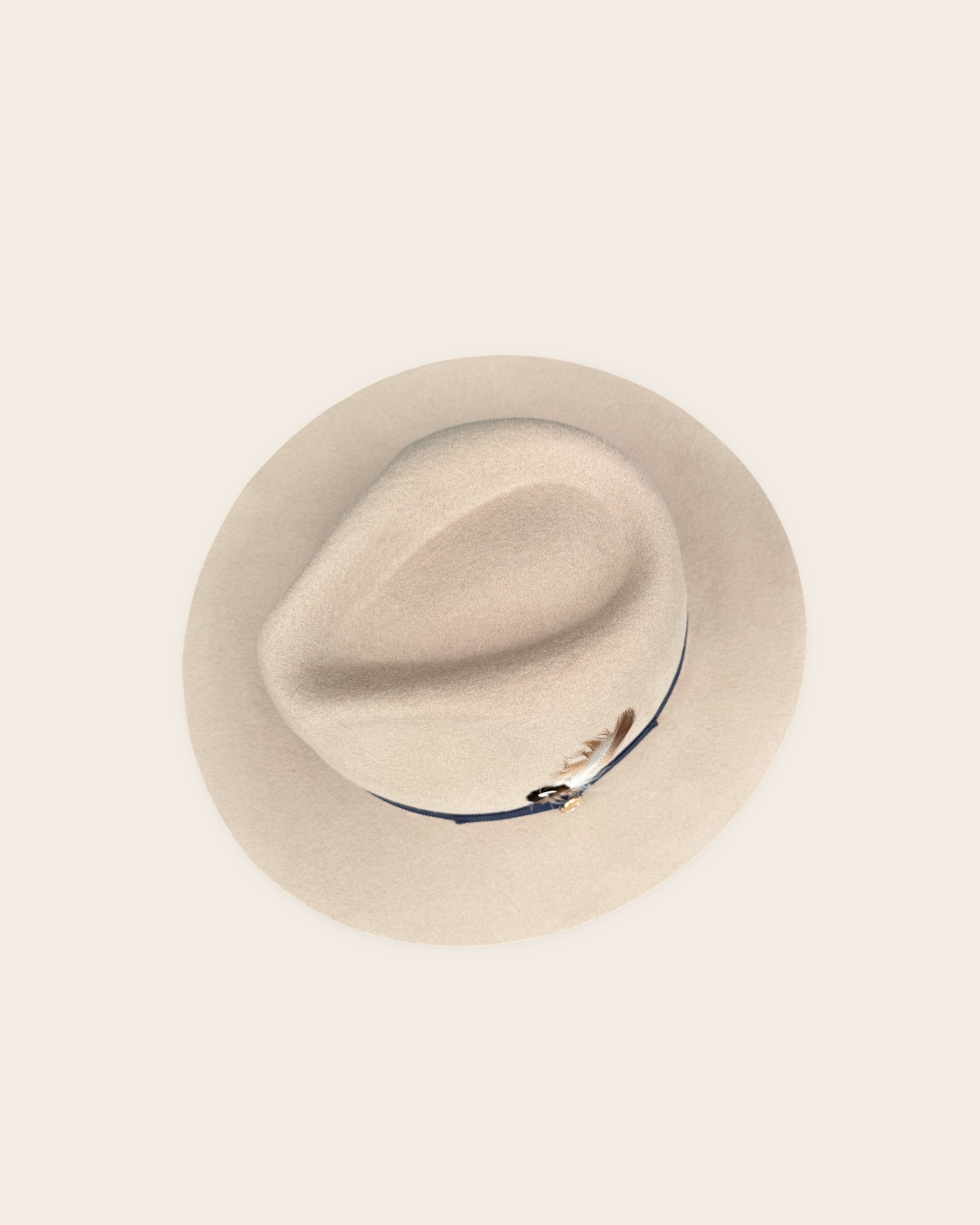 Mackenzie Moleskin Cream / Short brim Fedora Hat