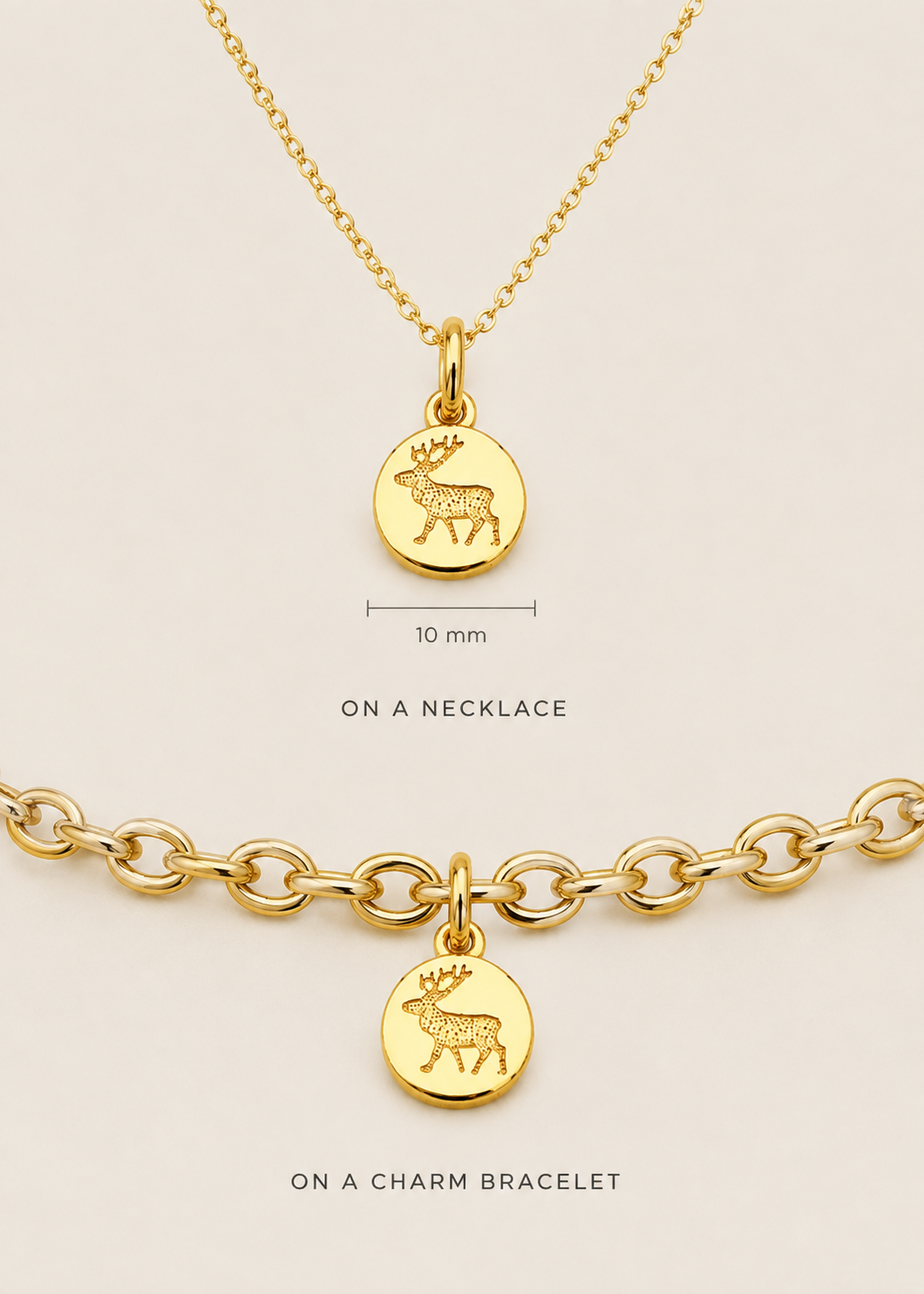 Hunter Gatherer Stag Pendant Gold Plated