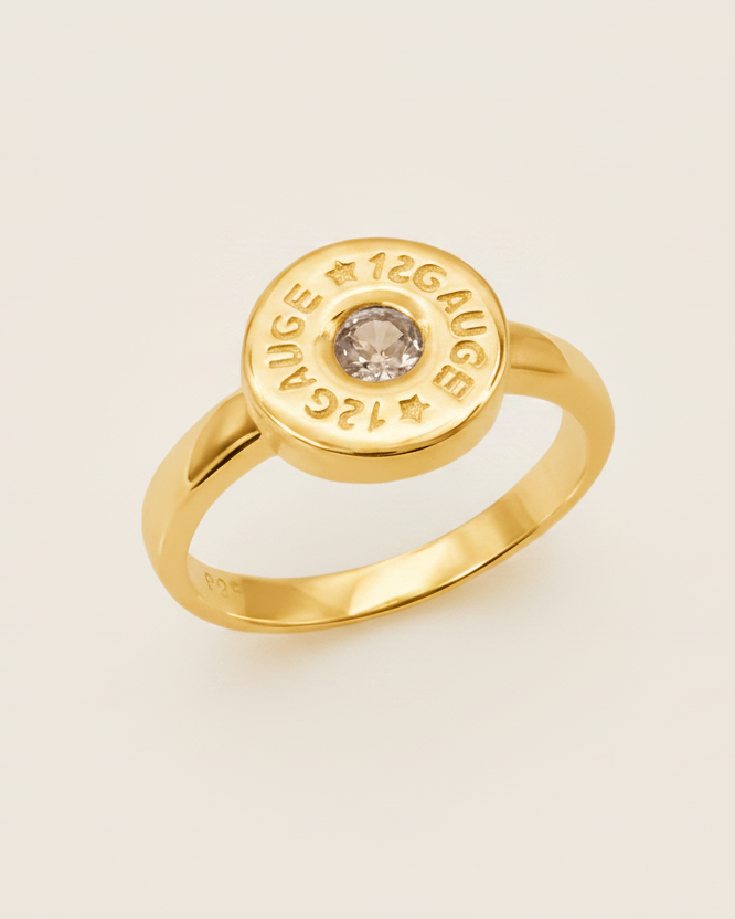 Heritage 12 Gauge Ring Champagne Gold Plated