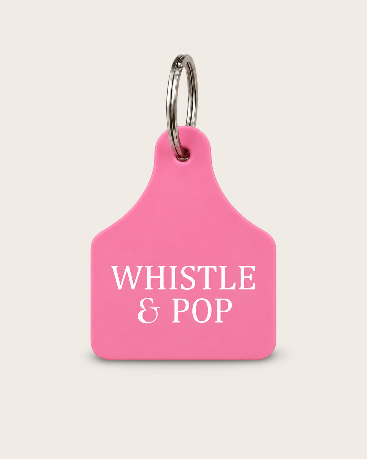 Wallago Club Cattle Tag Keyring - Pink