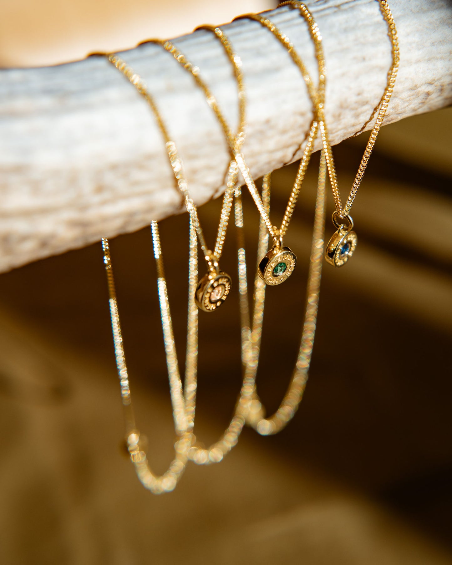 Heritage 12 Gauge Necklace - Blue Gold Plated