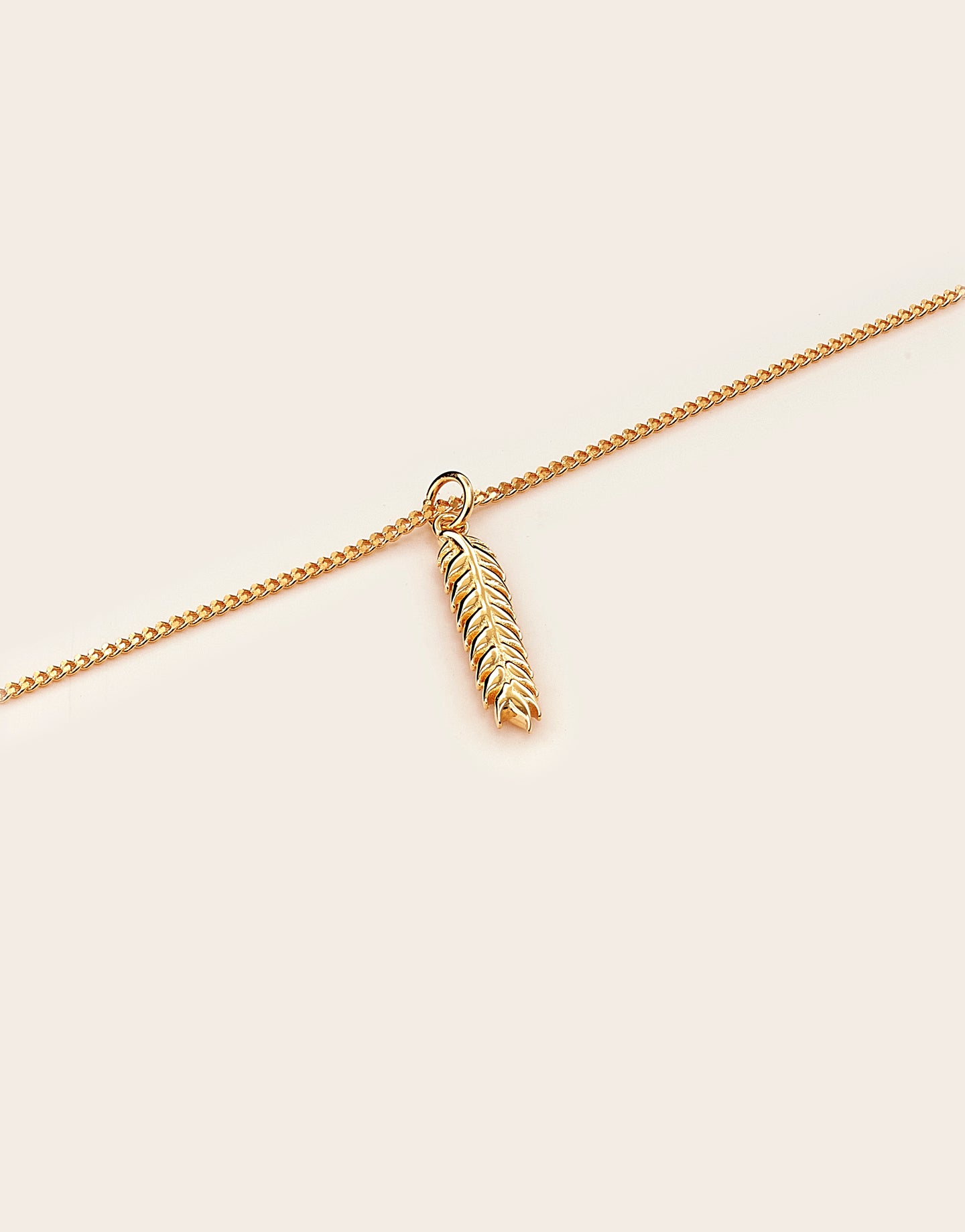 Gold Harvest Wheat Necklace