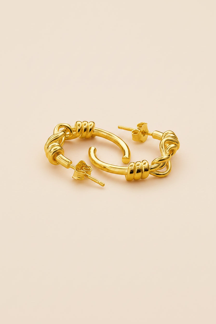 Trailblazer Elegant Eight Hoop Large Gold Plated