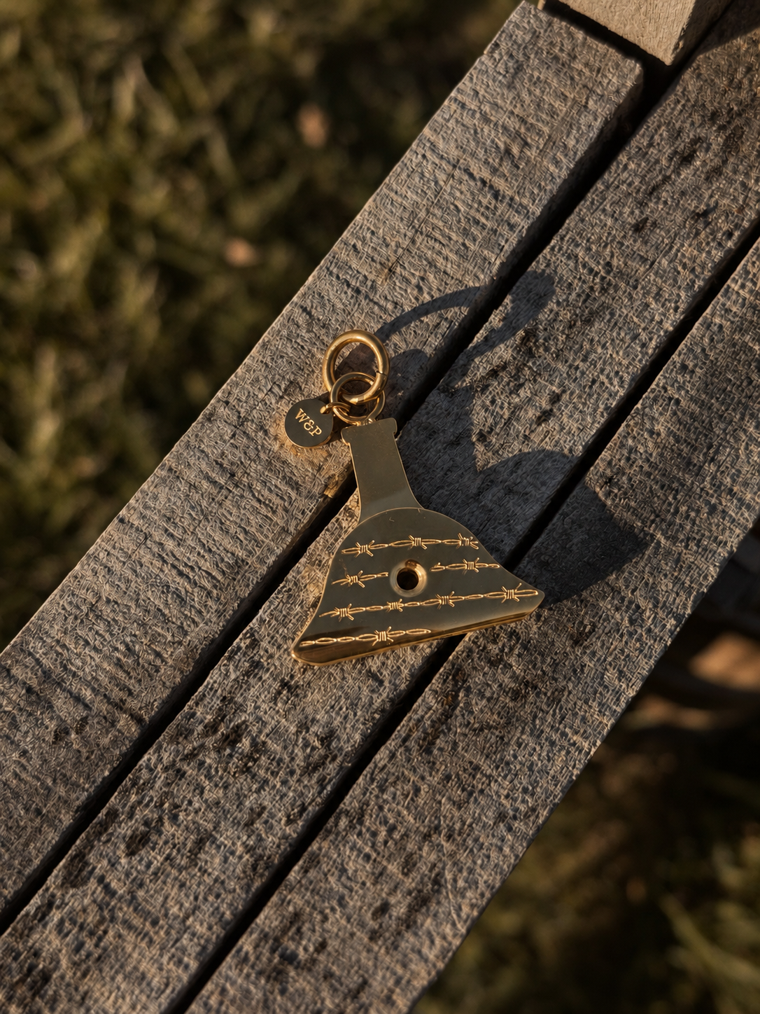 Workhorse Barbwire Whistle Pendant | Gold Plated