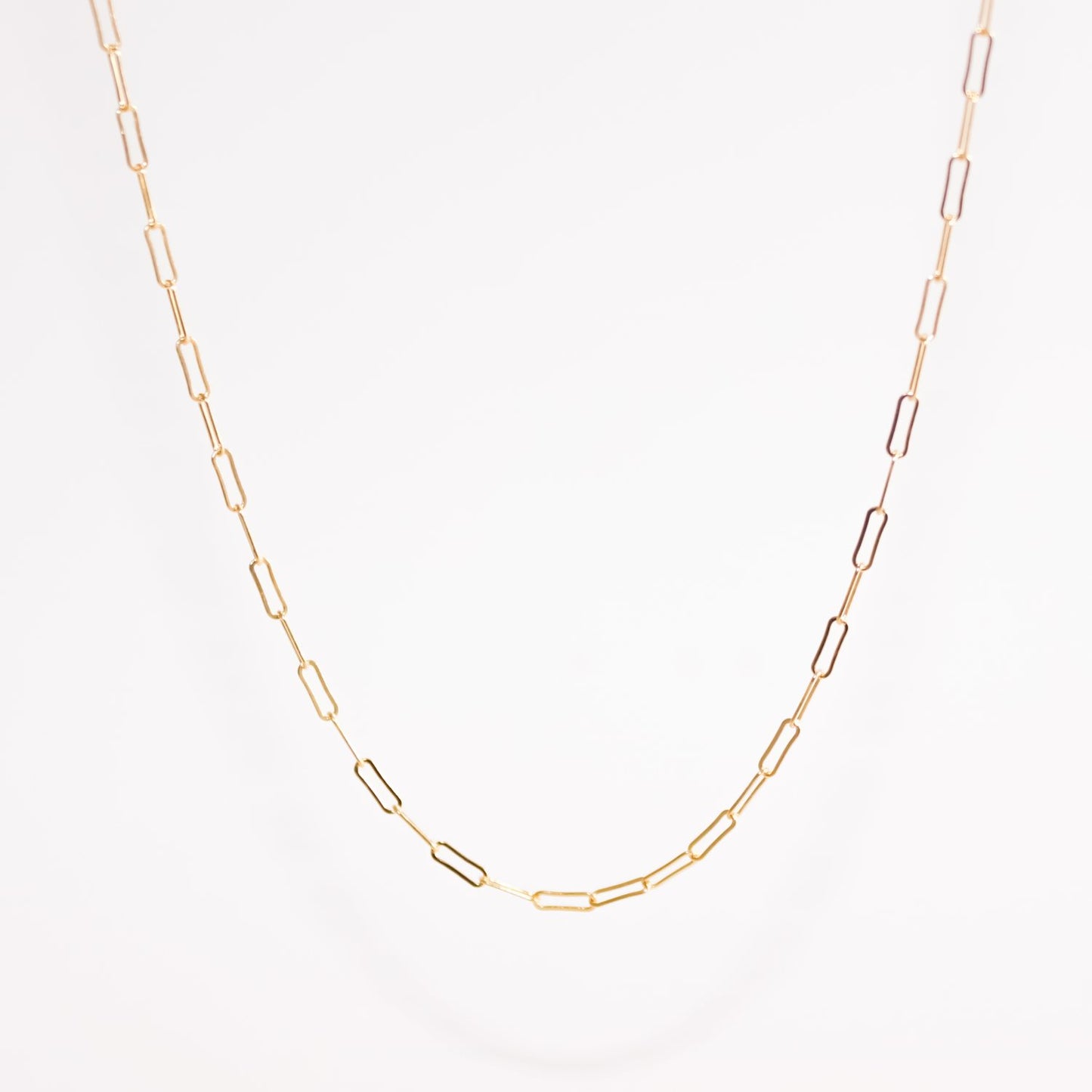 GOLD FILLED PAPERCLIP CHAIN 45cm