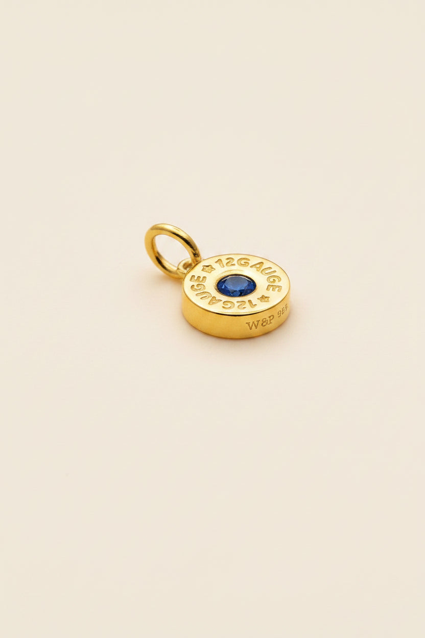 Heritage 12 Gauge Charm - Blue Gold Plated