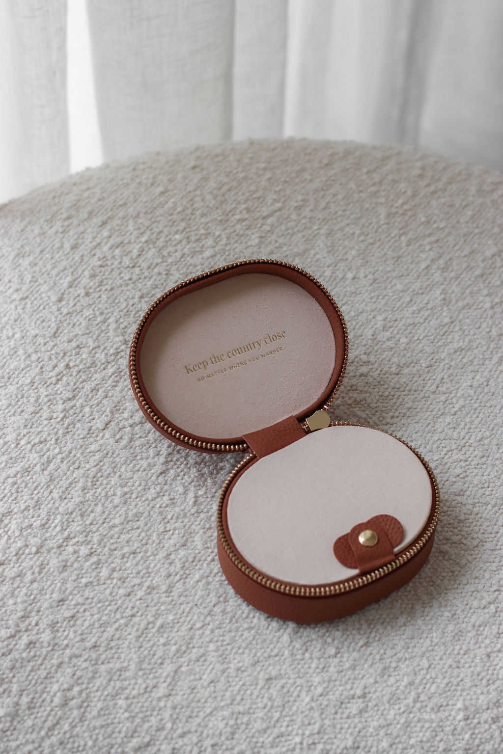 Trailblazer leather Jewellery case Mini - Brown