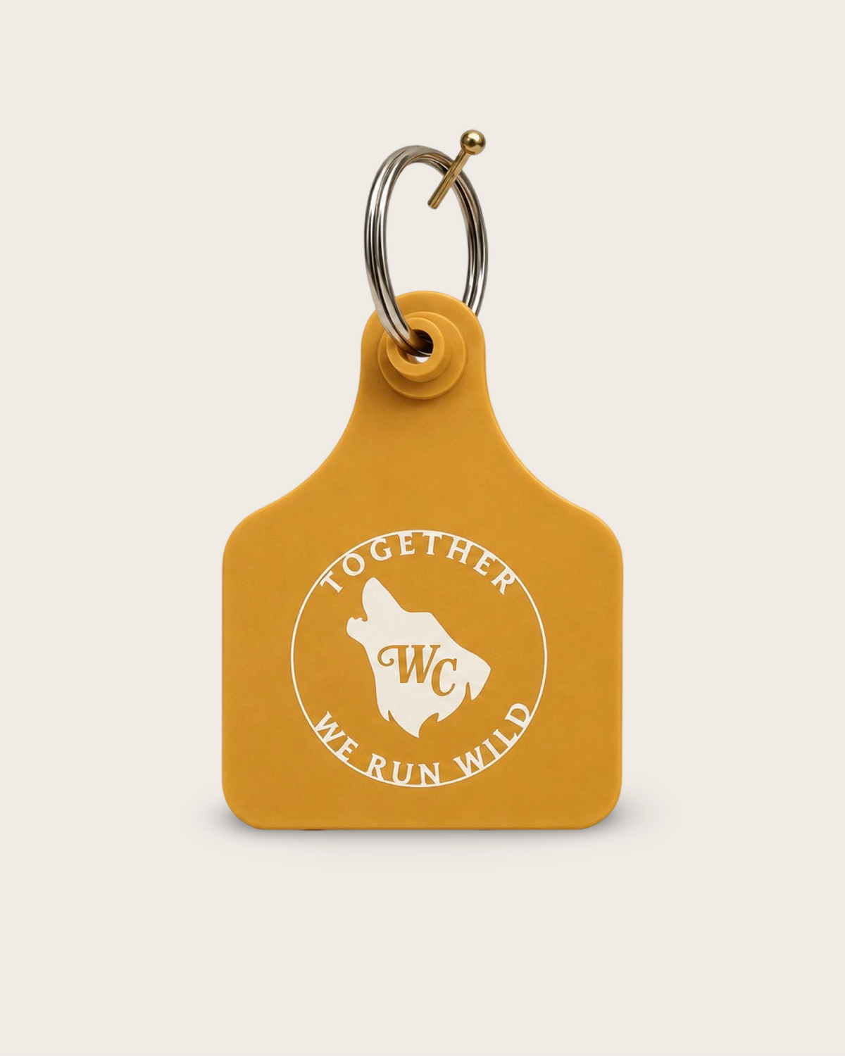 Wallago Club Cattle Tag Keyring - Ochre