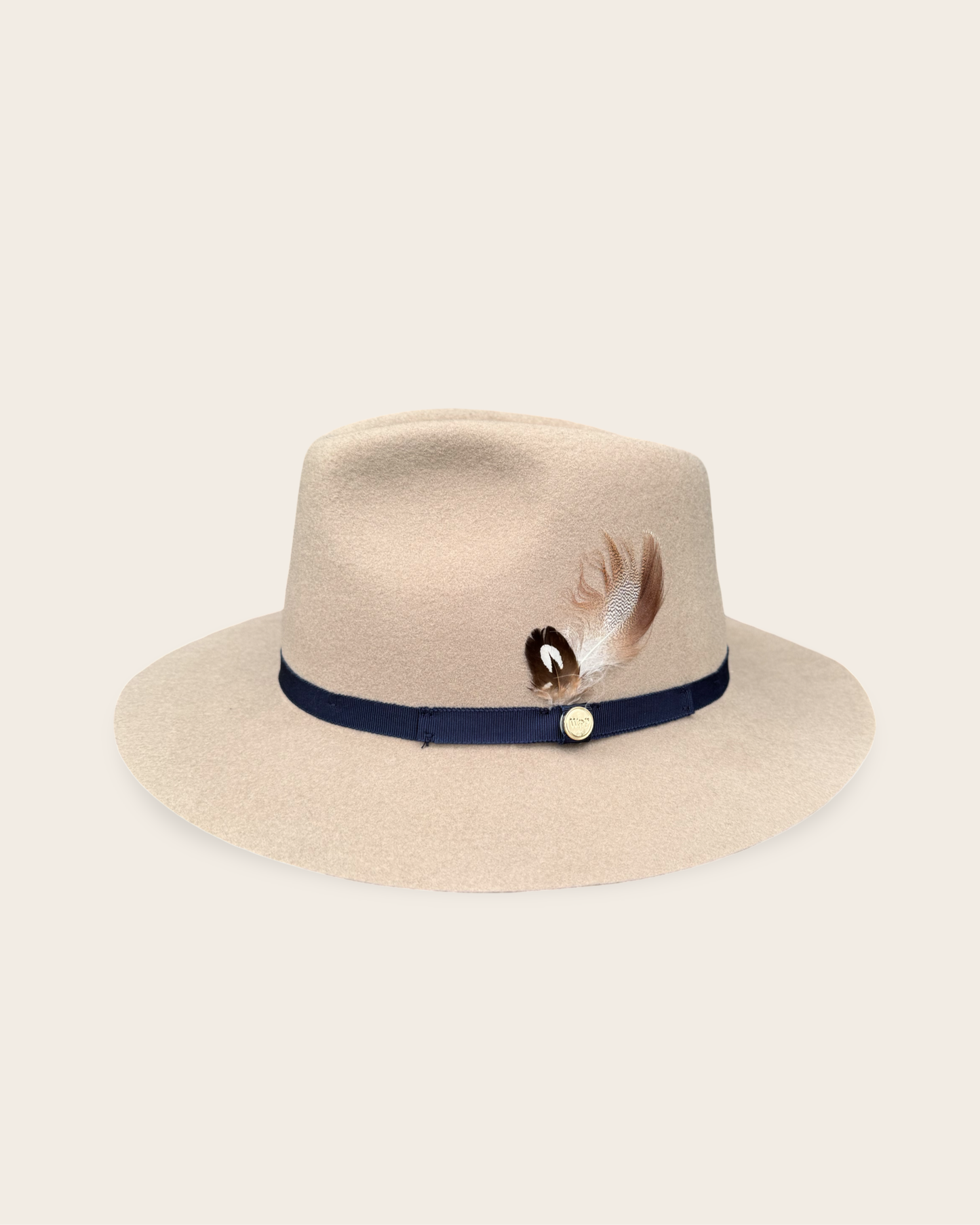 Mackenzie Moleskin Cream / Short brim Fedora Hat