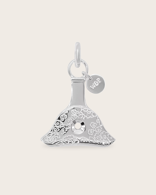 Heritage Floral Whistle Pendant Medium Silver