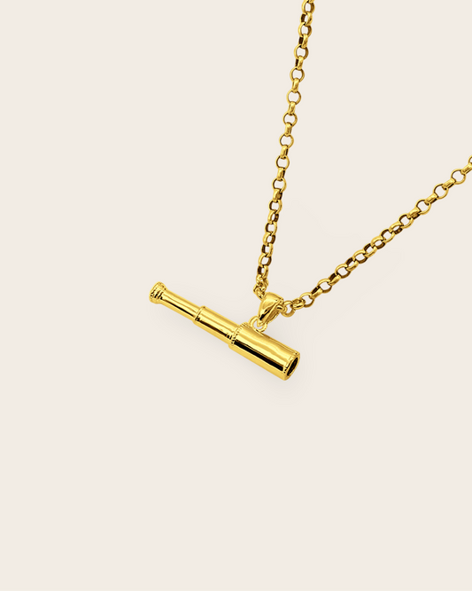 Starkeeper Telescope Necklace Gold Plated