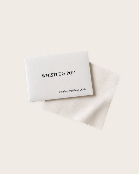 Whistle & Pop jewellery polishing cloth