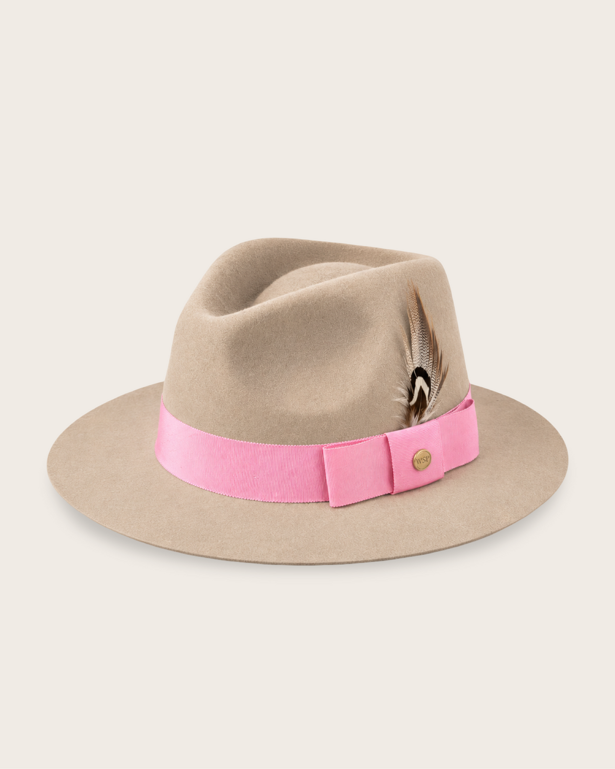 Mackenzie Candy Cream / Short brim Fedora Hat