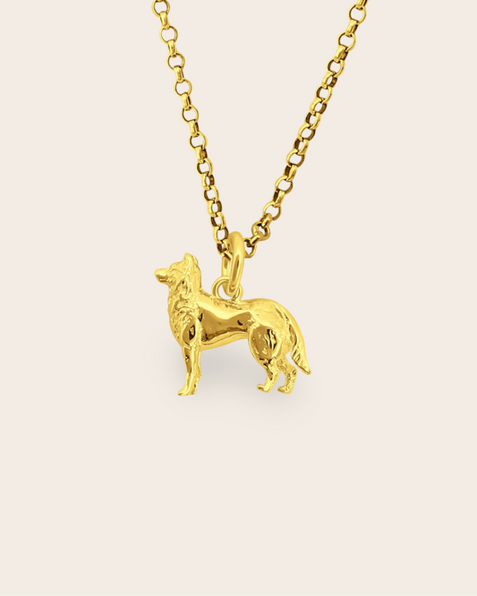 Starkeeper Sheepdog Necklace Gold Plated