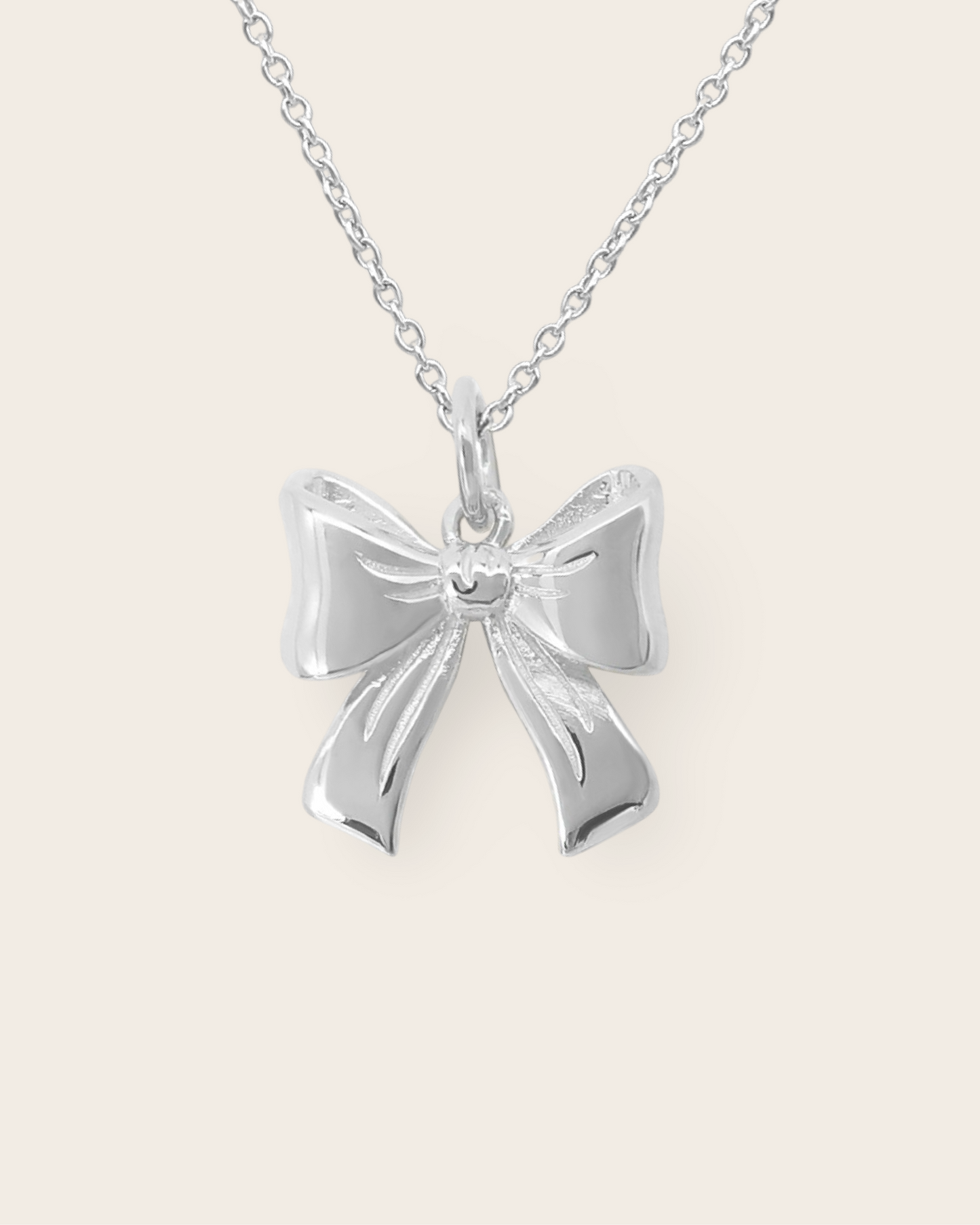 Heritage Bella Bow Necklace - Silver