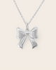 Heritage Bella Bow Necklace - Silver