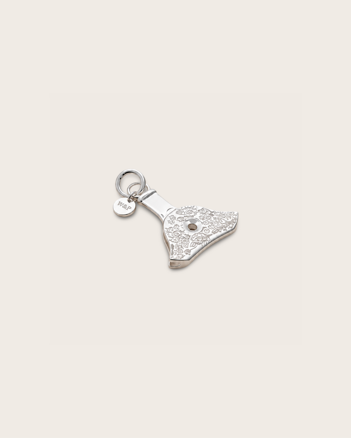 Heritage Floral Whistle Pendant Medium Silver