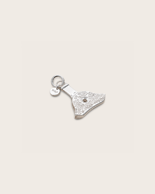Heritage Floral Whistle Pendant Medium Silver