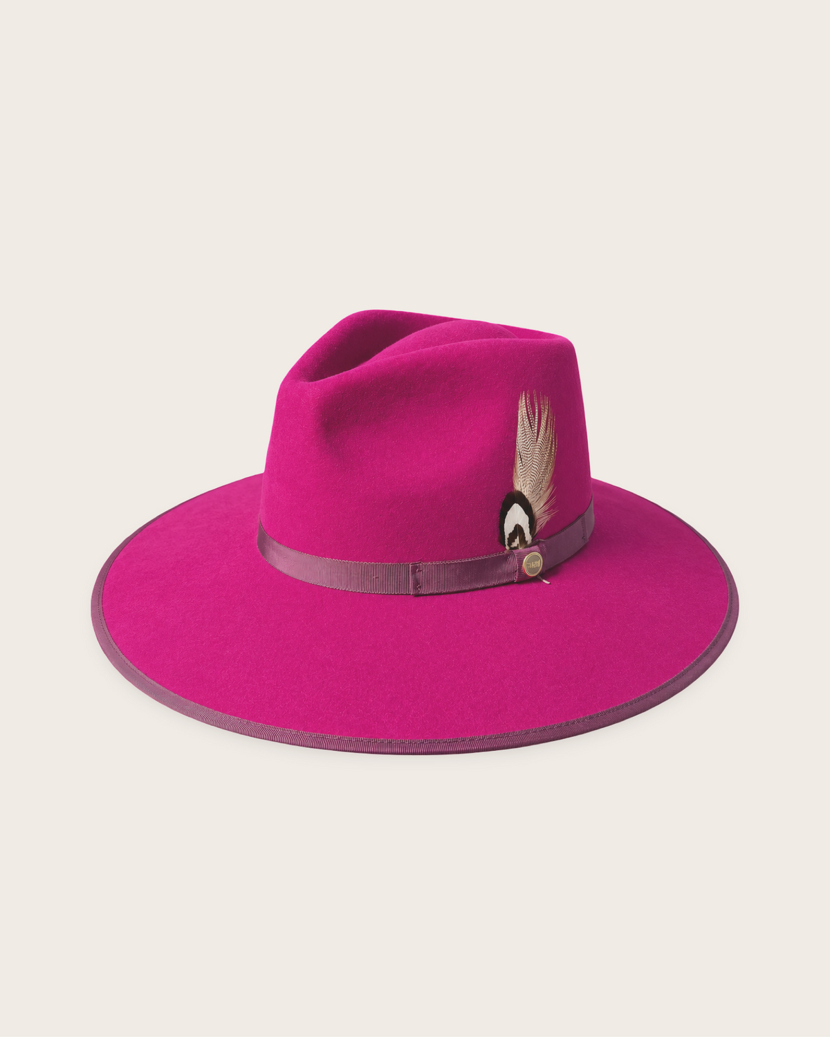 Canterbury Peony Pink / Wide brim Fedora Hat