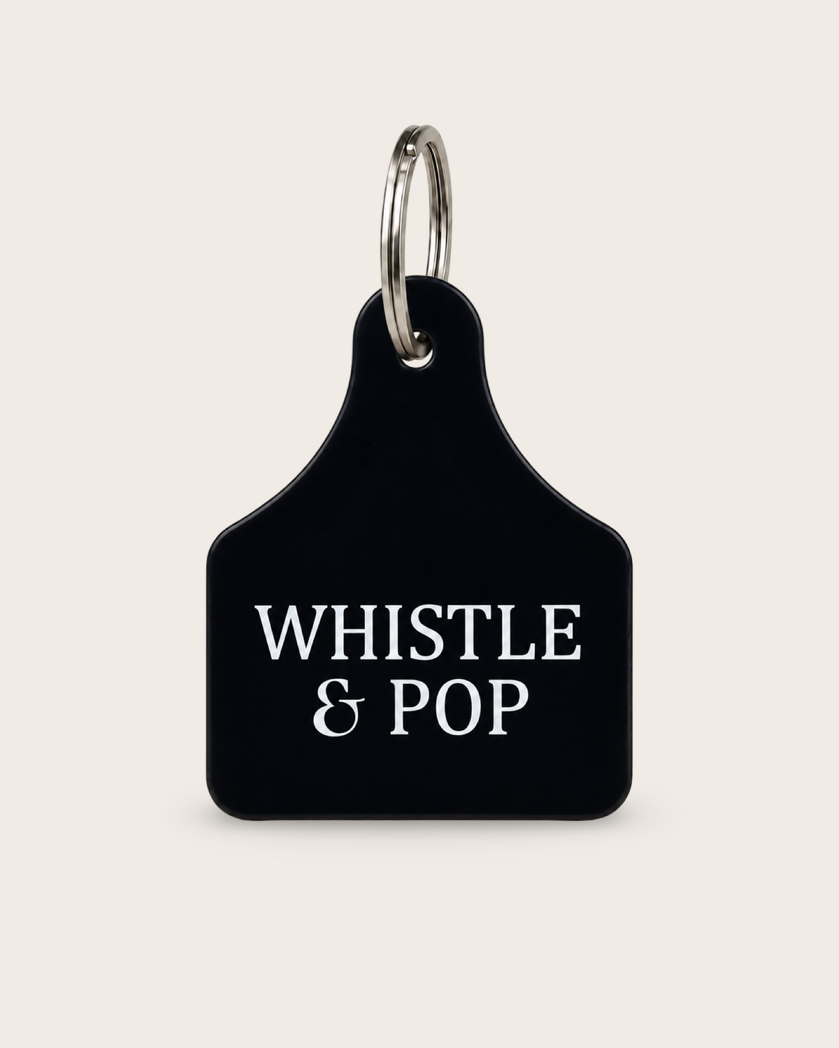 Wallago Club Cattle Tag Keyring - Midnight Black