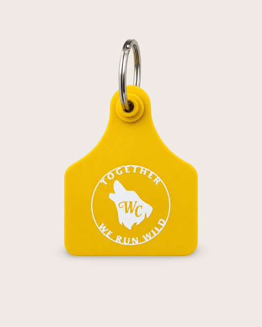 Wallago Club Cattle Tag Keyring - Ochre