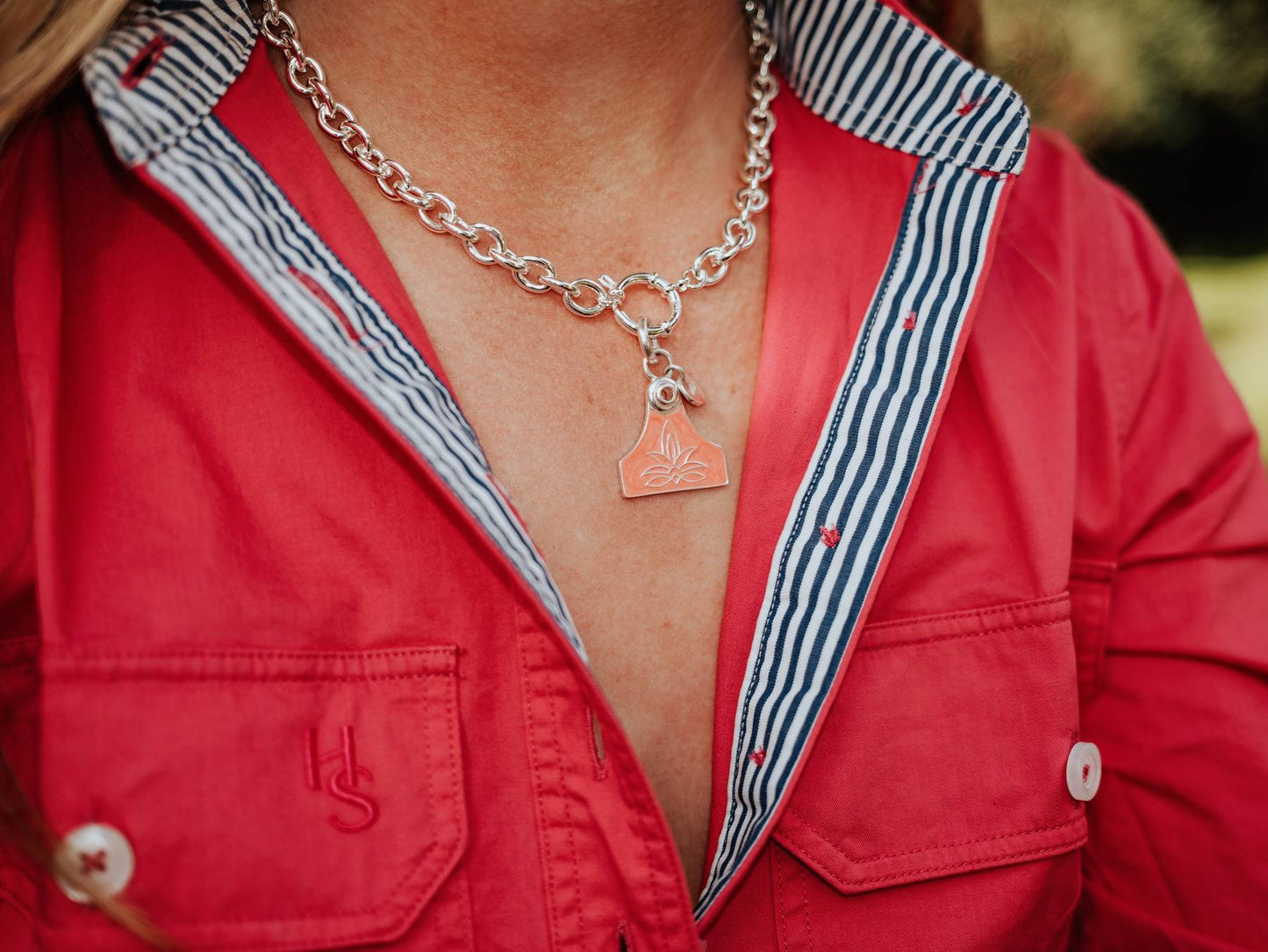 Cowgirl Pop Cattle Tag Pendant