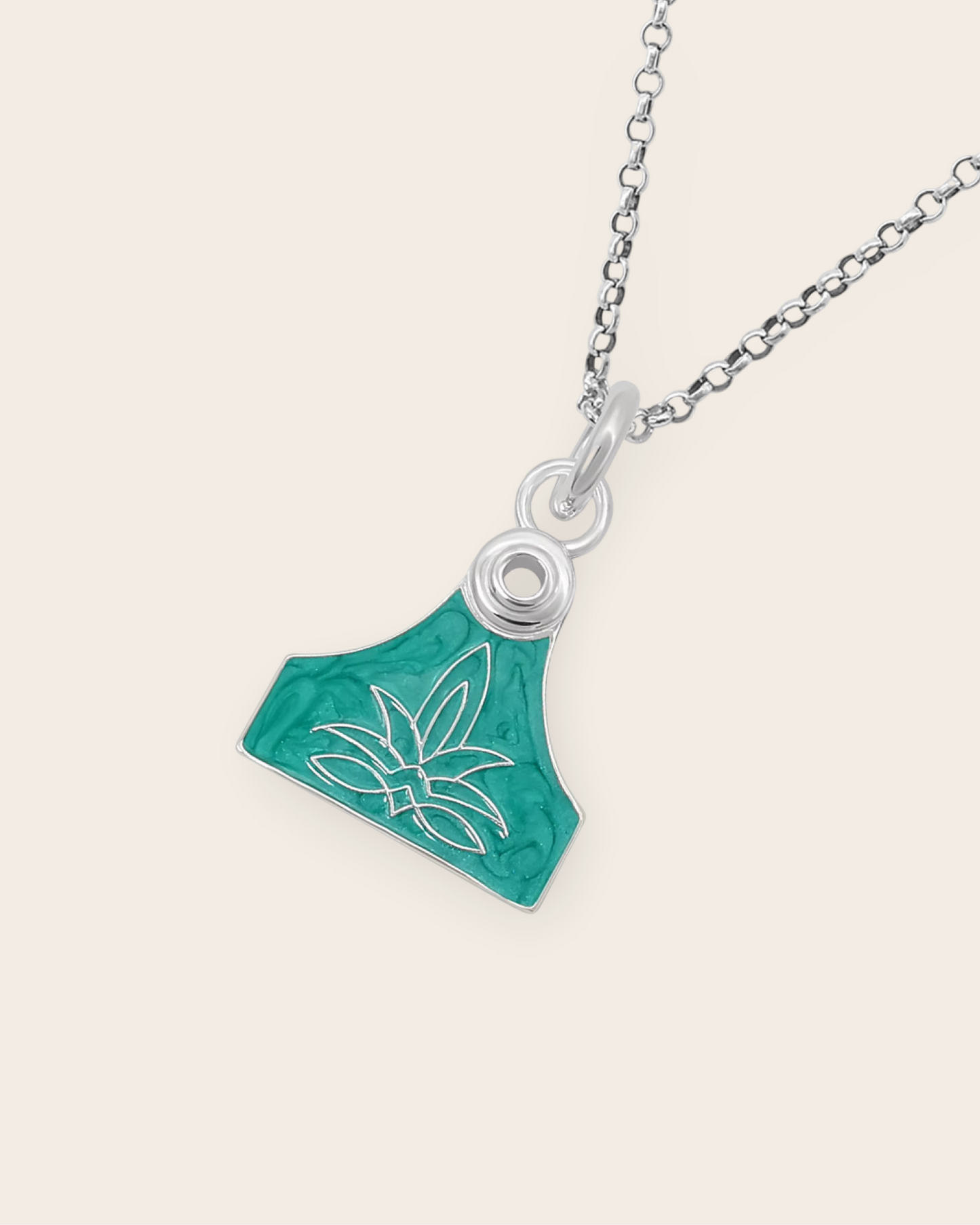 Cowgirl Pop Cattle Tag Necklace