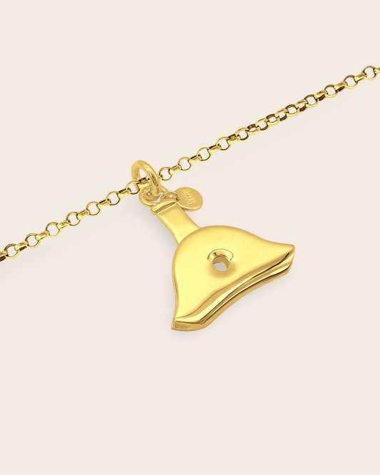 High Country Elegance Whistle Necklace Gold Plated