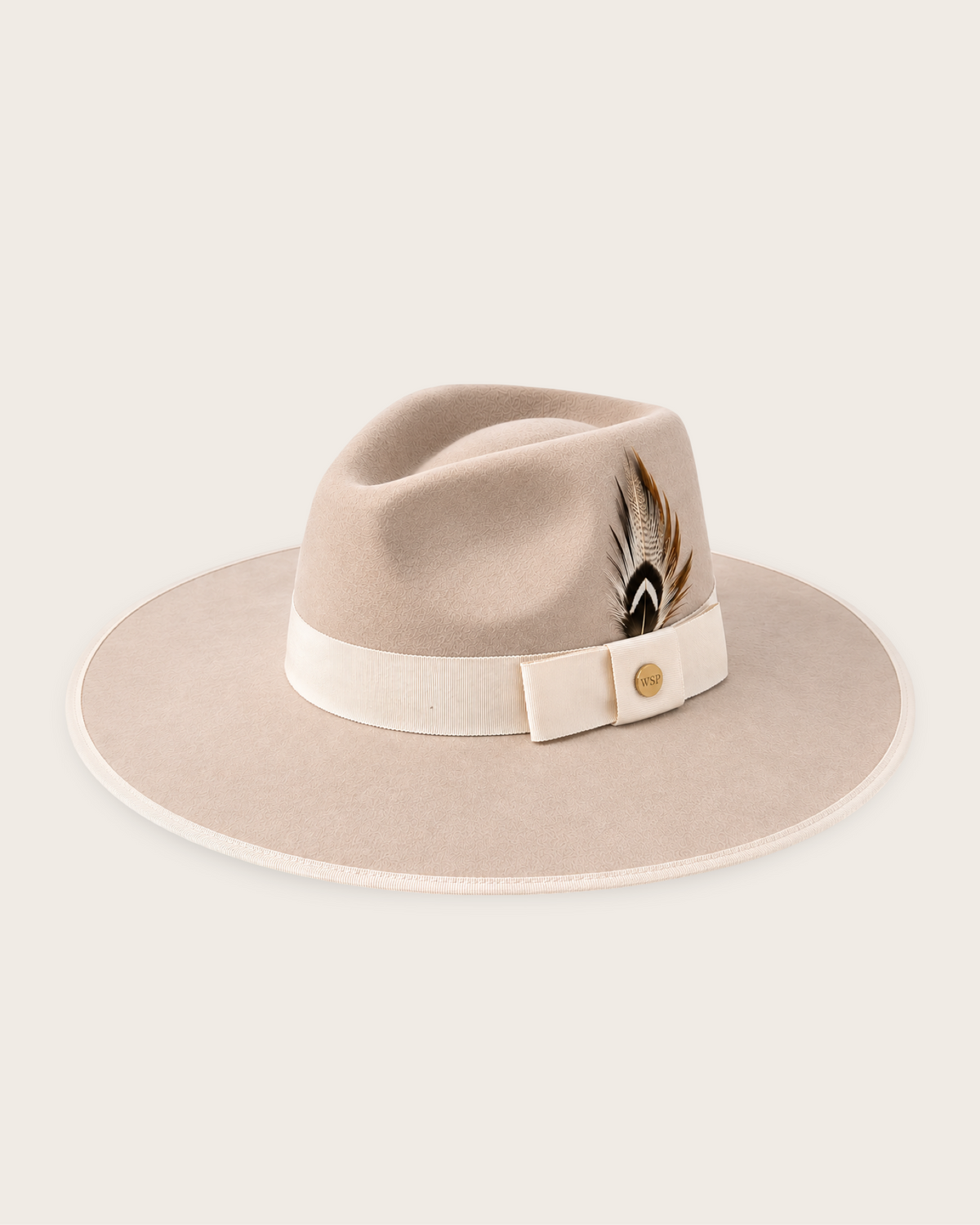 Canterbury Cream / Wide brim Fedora Hat