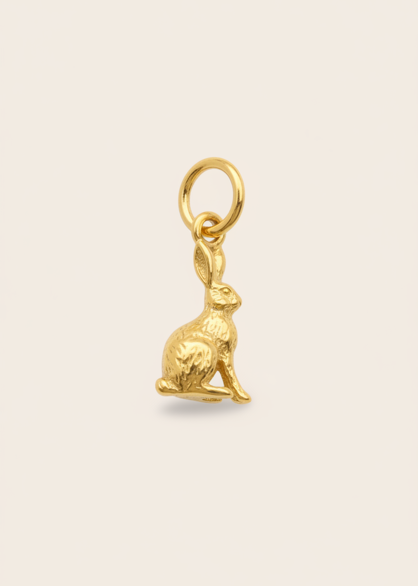 Heritage Hare Charm Gold Plated