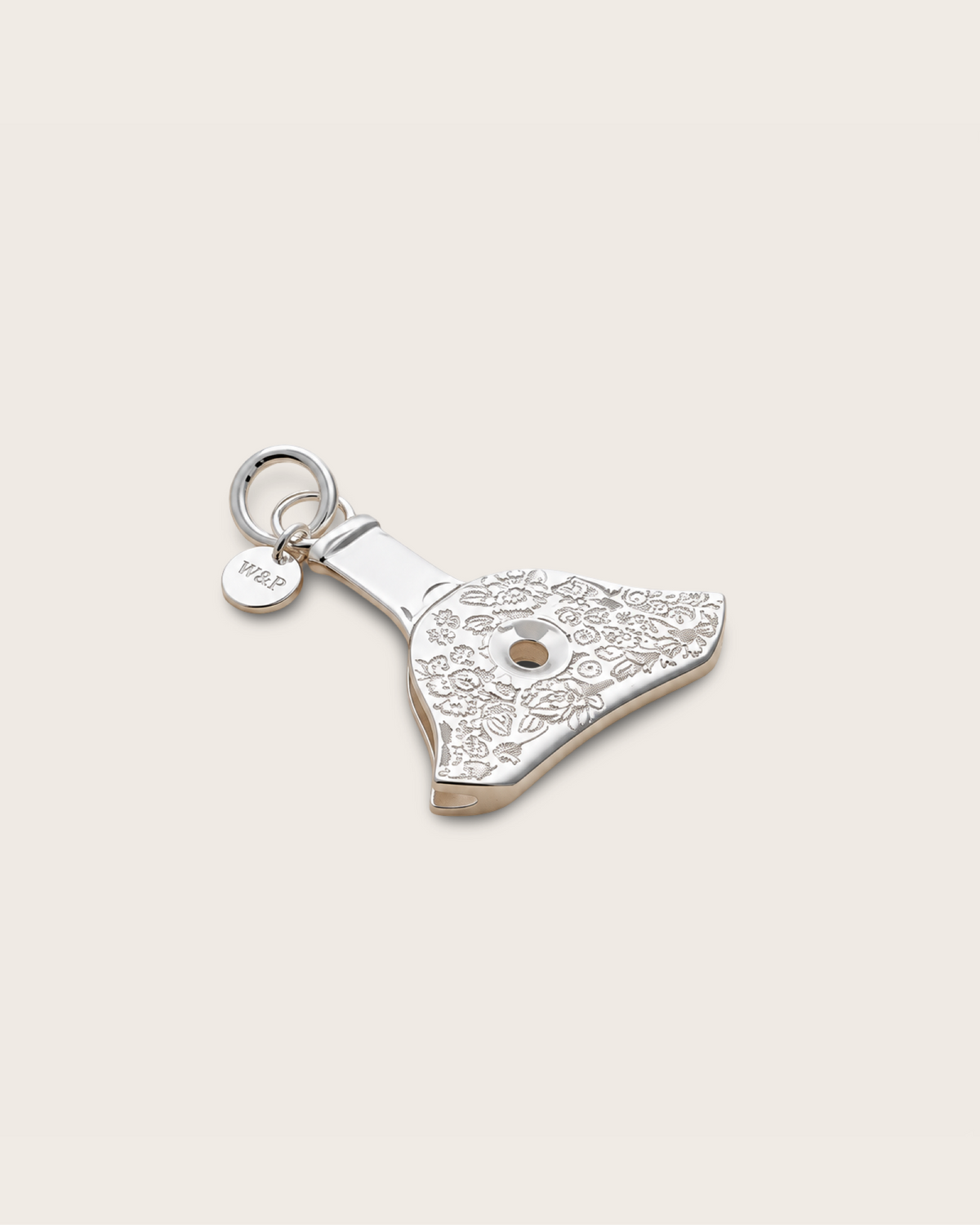 Heritage Floral Whistle Pendant Large Silver