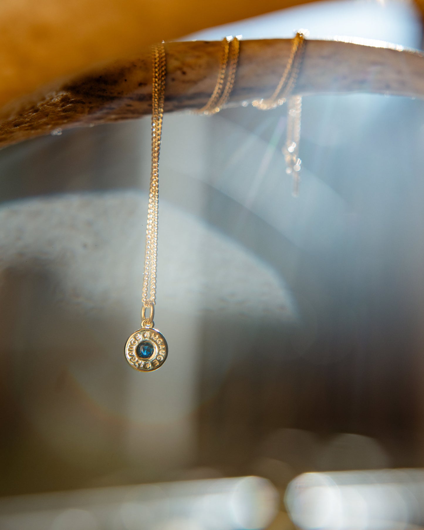 Heritage 12 Gauge Necklace - Blue Gold Plated
