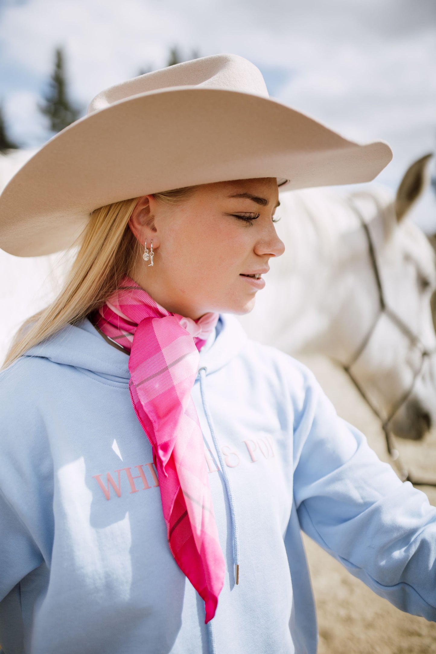 Tickled pink Silk scarf