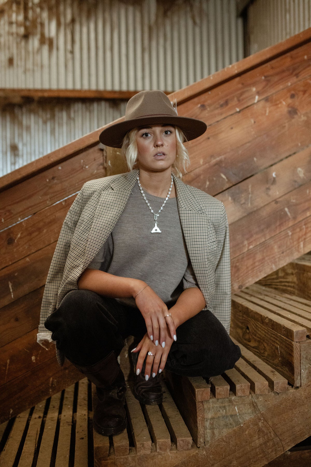 Huntaway / Wide brim Fedora Hat
