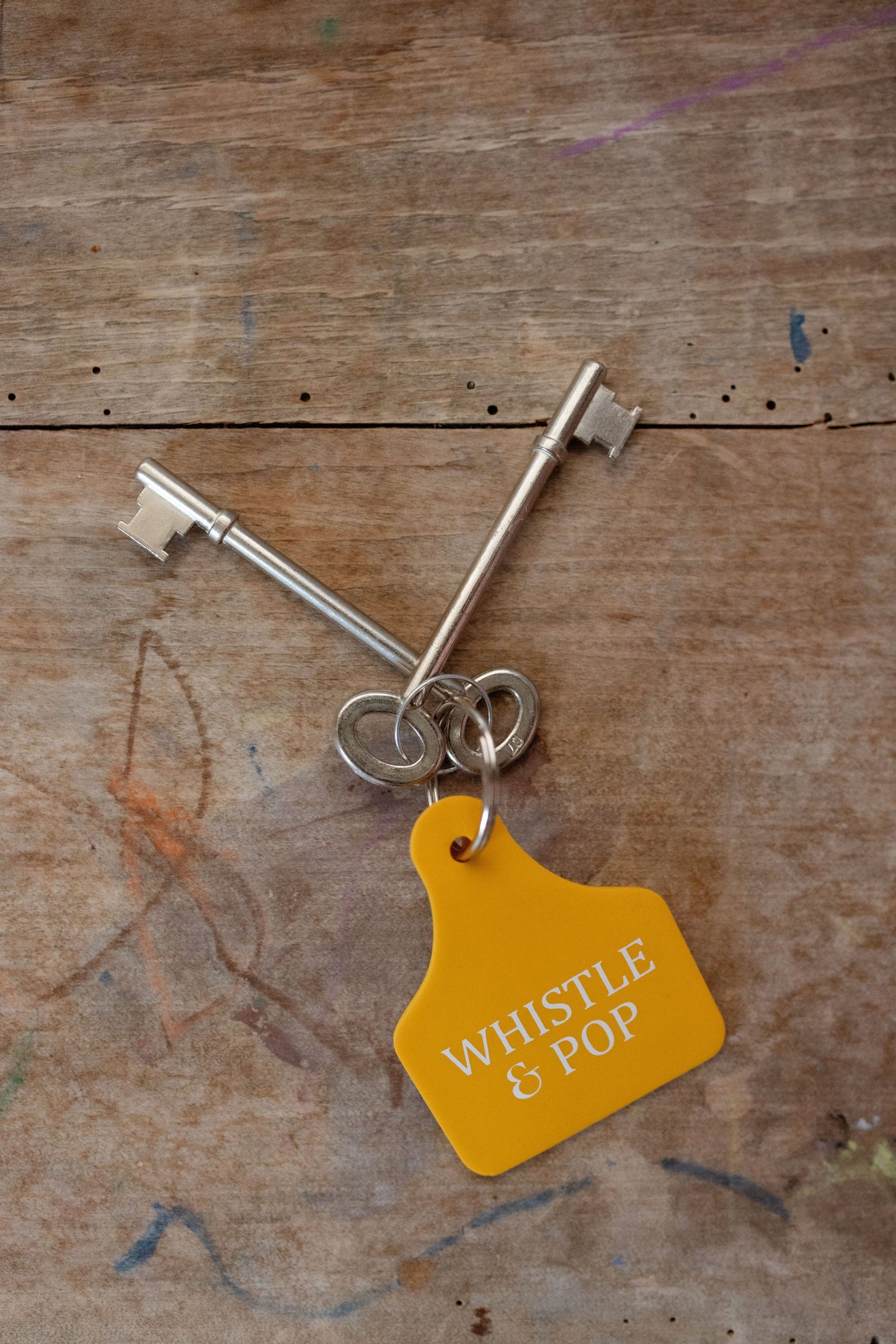 Wallago Club Cattle Tag Keyring - Ochre