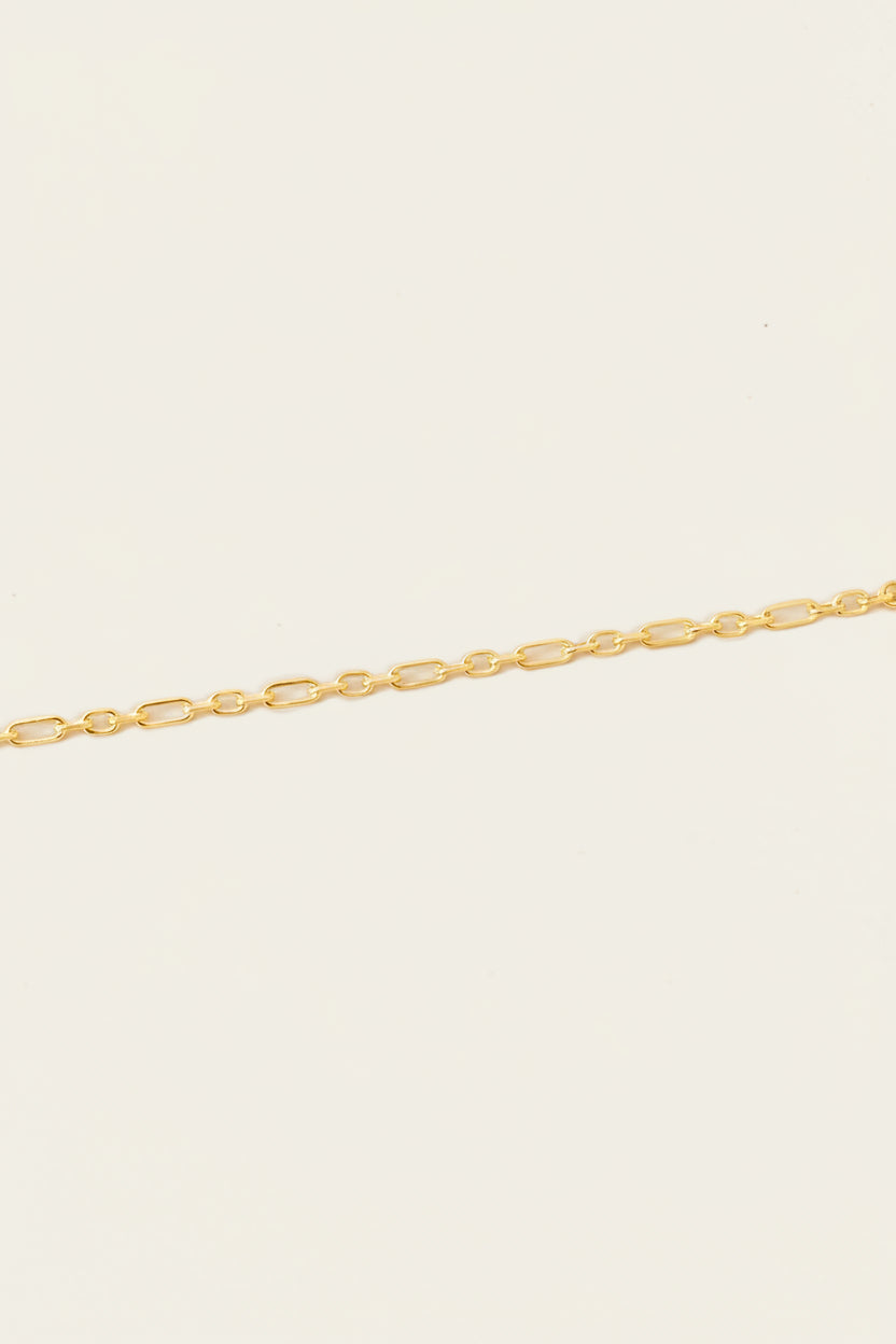 Heritage Mix Link Chain Necklace 45cm Gold Plated