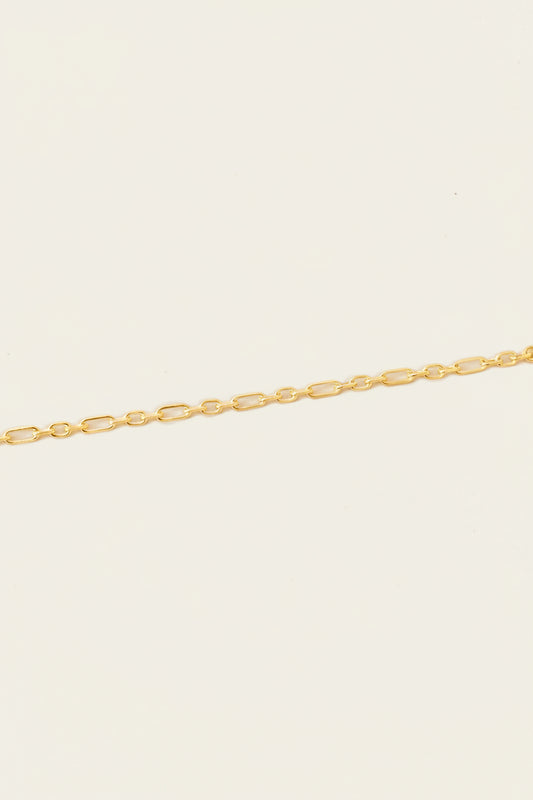 Heritage Mix Link Chain Necklace 45cm Gold Plated