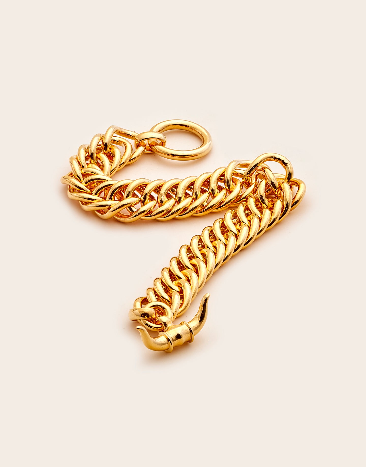 The chunky Longhorn Bracelet Gold Plated
