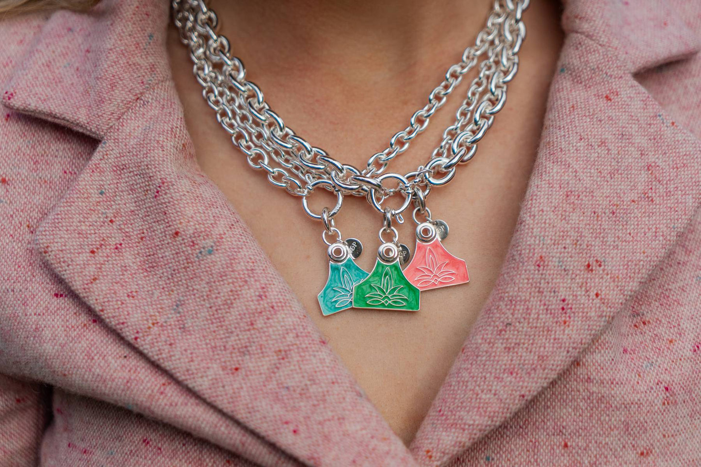 Cowgirl Pop Cattle Tag Pendant