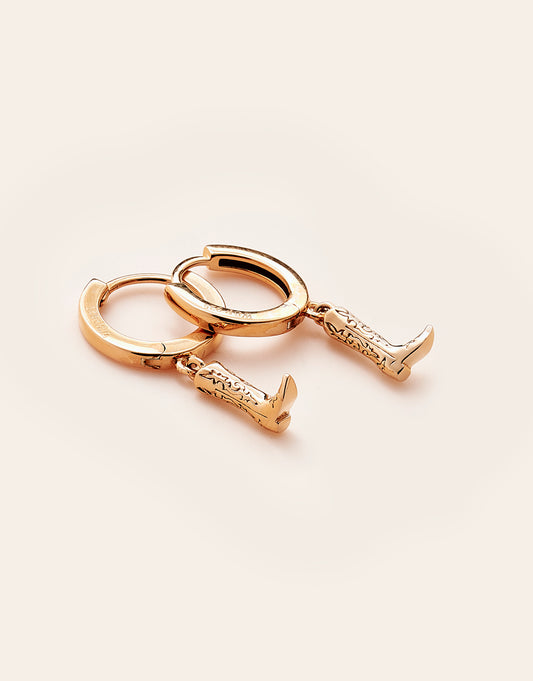 Trailblazer Dainty Boot Huggies Gold Plated