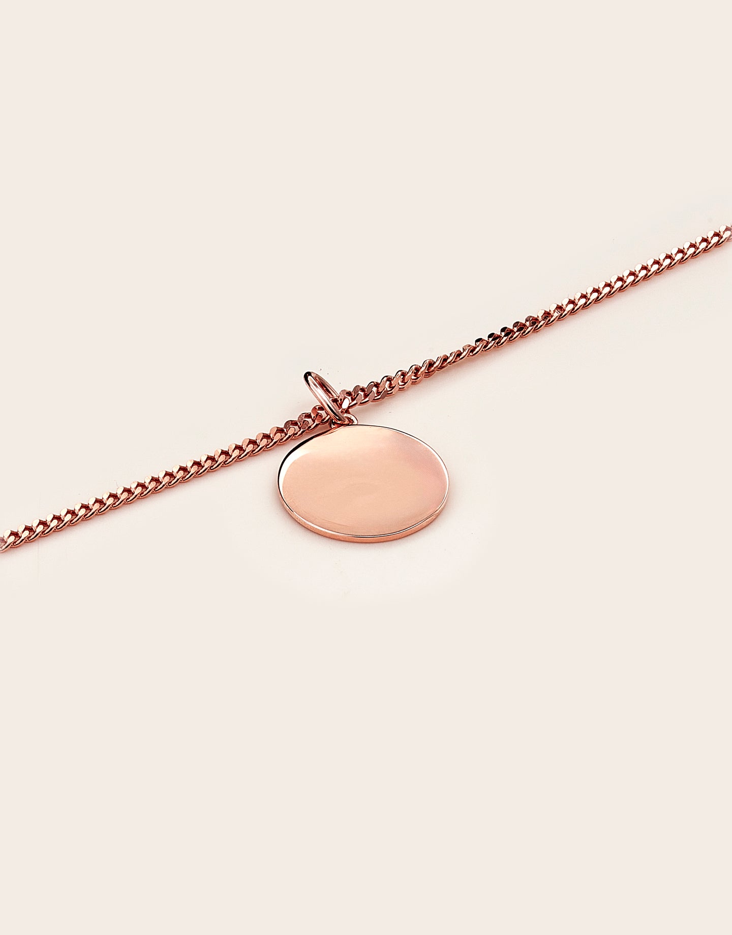 Moon mountains rose gold necklace