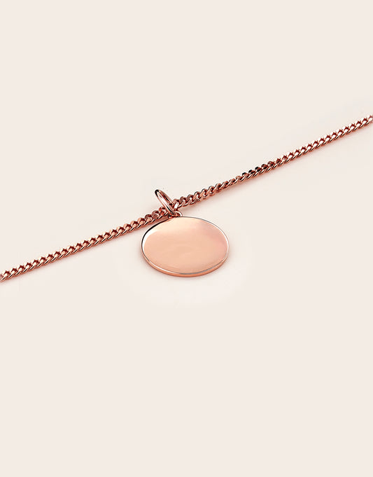 Moon mountains rose gold necklace