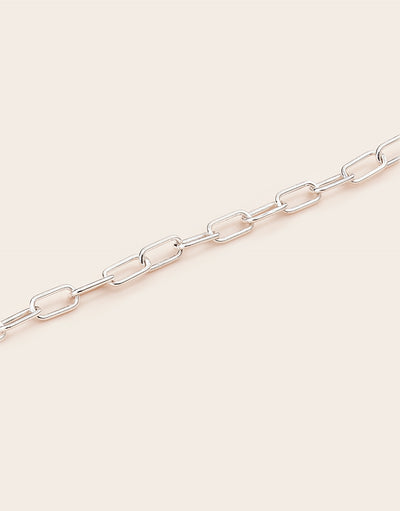 Mini Gate Chain Necklace Silver