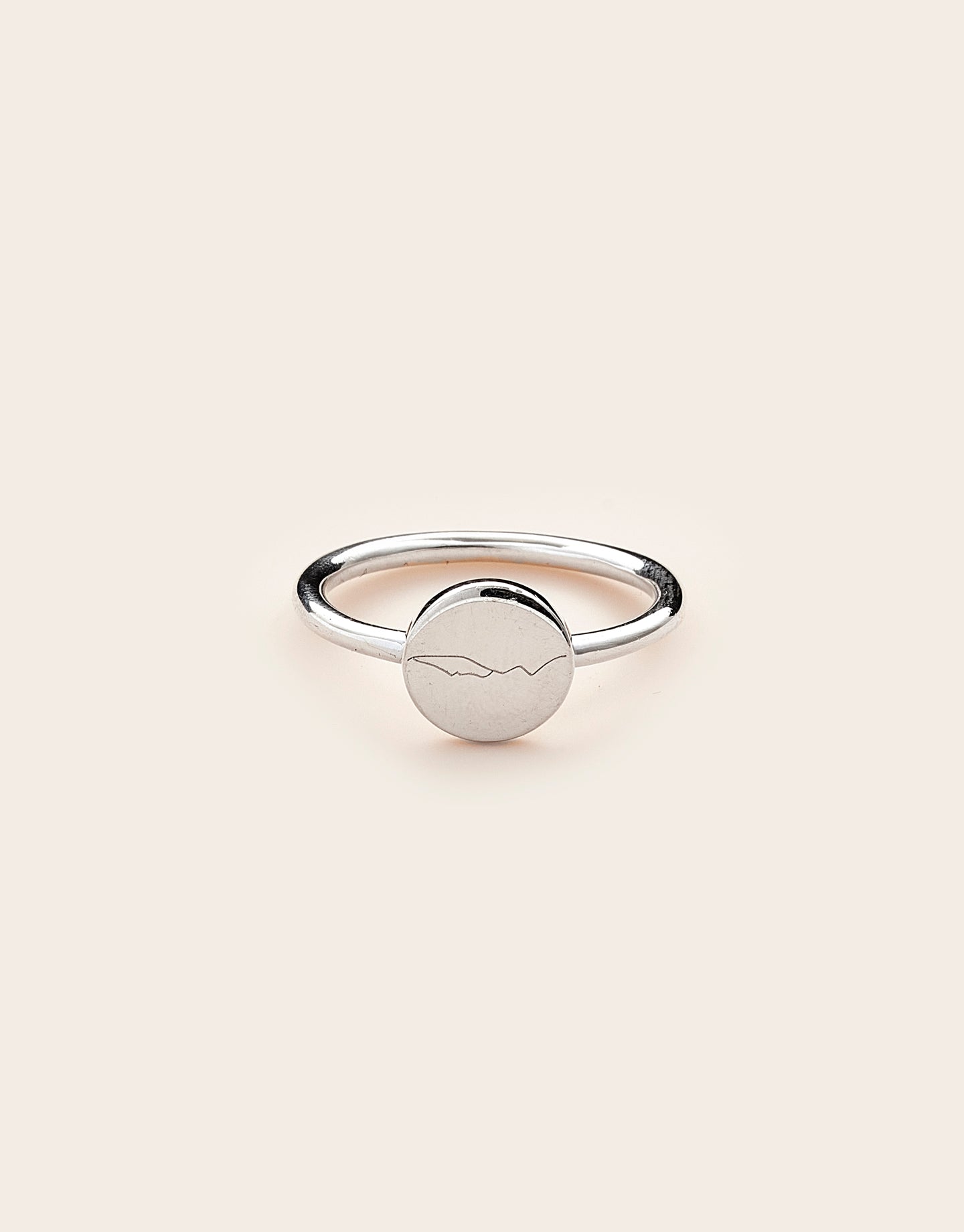 Moon Mountain Ring Silver