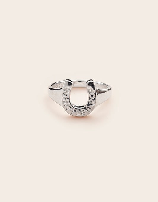 W&P Horse Shoe Trusty Steed ring silver