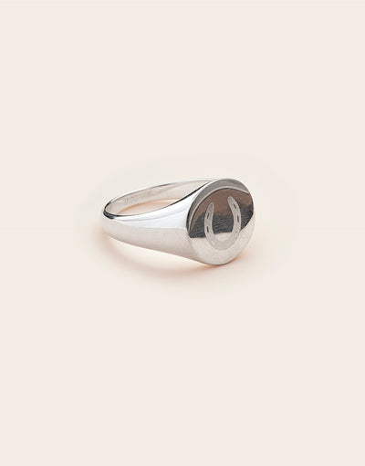 Trusty Steed Signet Ring Silver