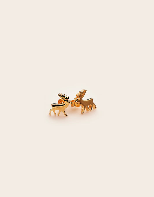 stag studs gold