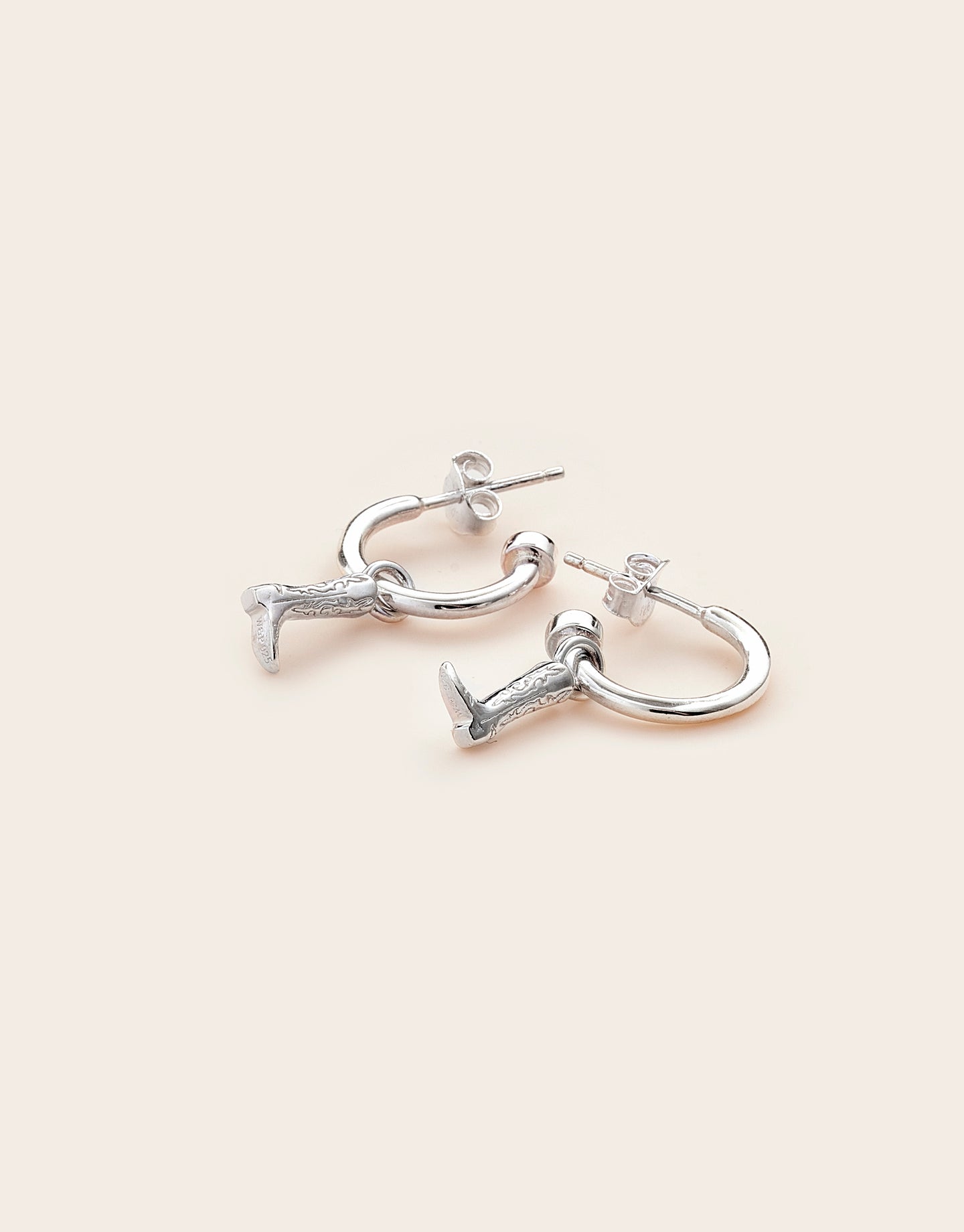 Baby boot hoops silver
