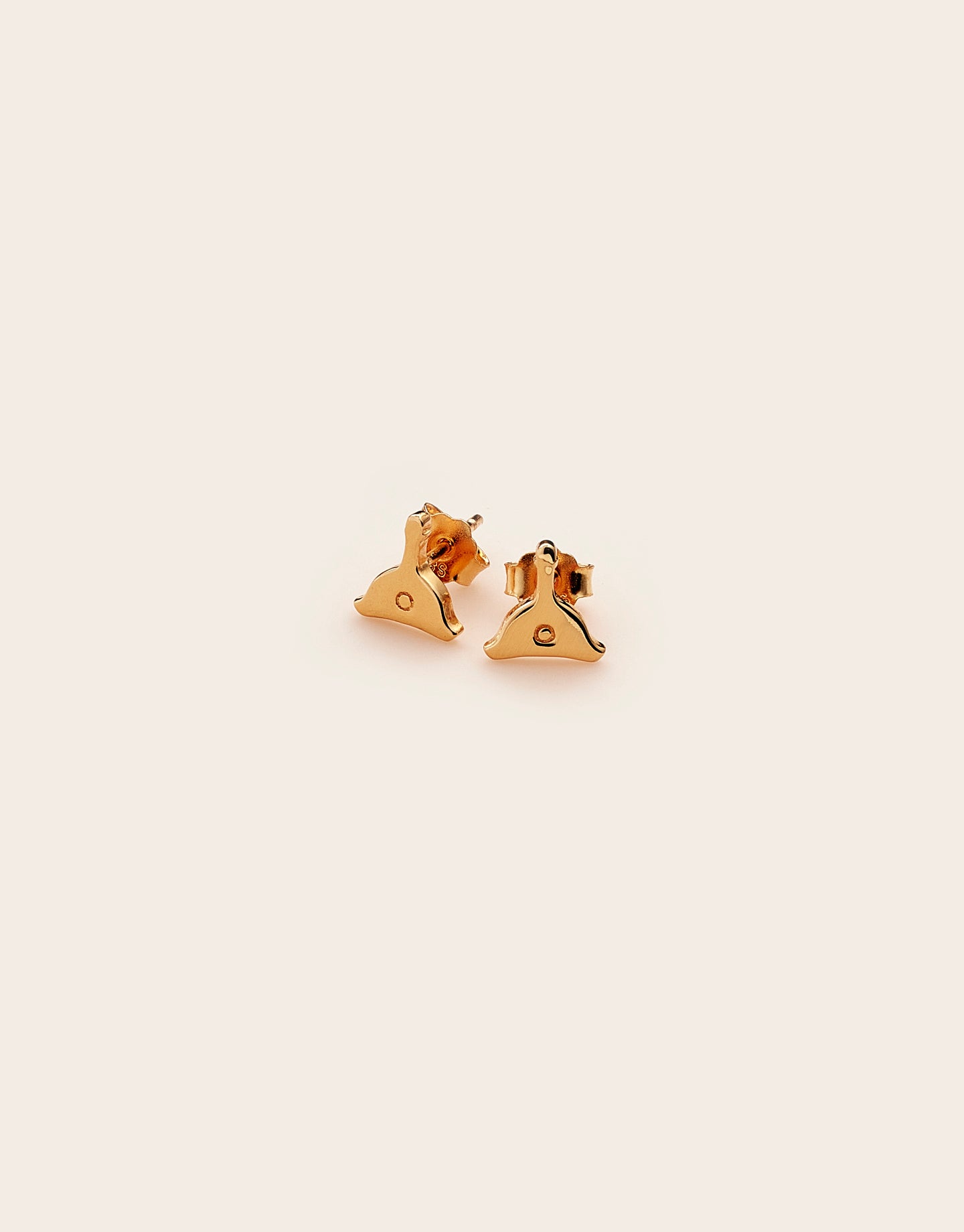 baby whistle studs gold