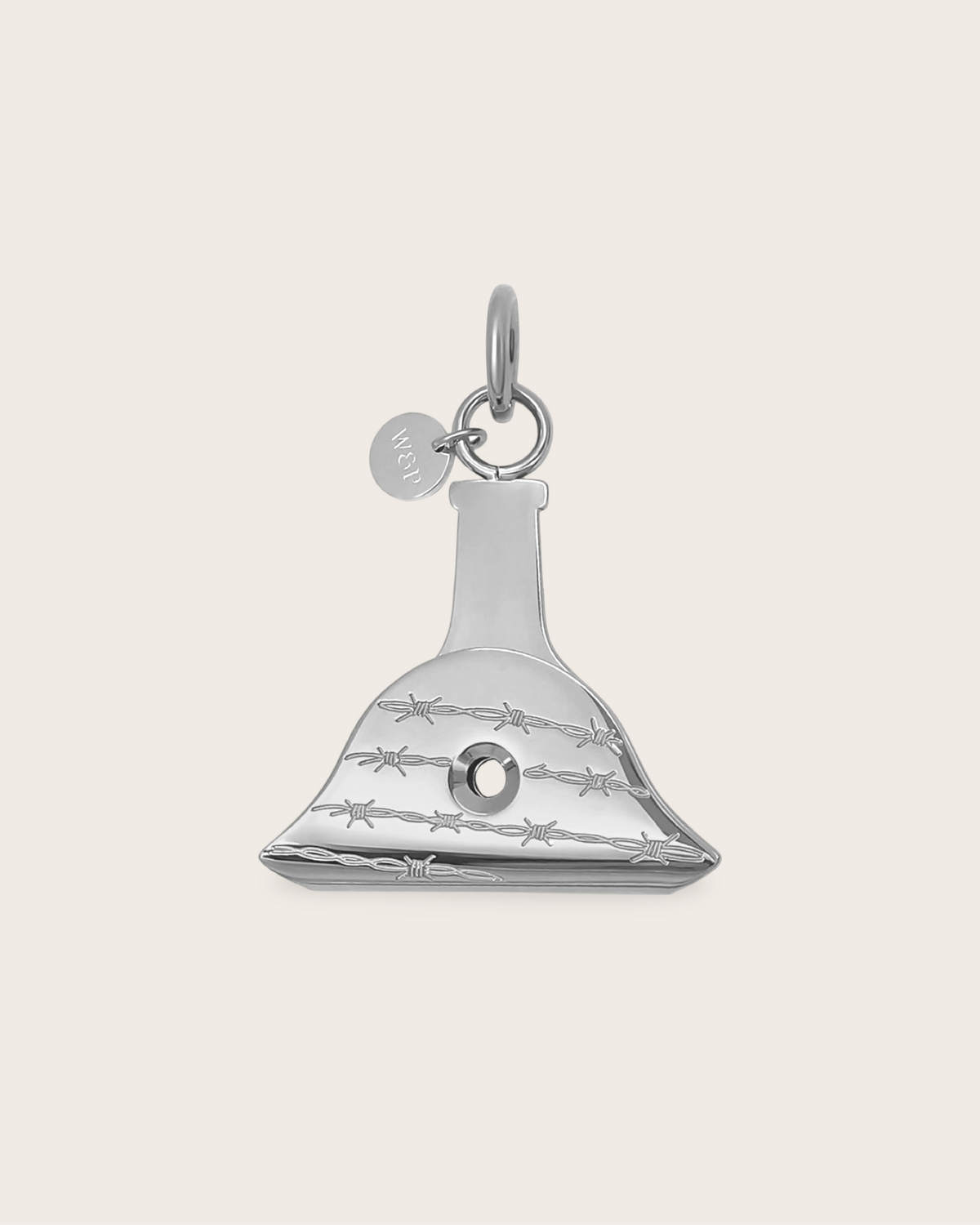 Workhorse Barbwire Whistle Pendant – Stainless Steel – Whistle & Pop